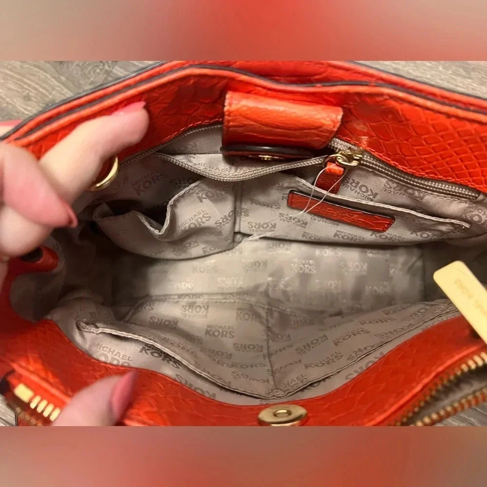 Michael Kors Kellen Extra Small (XS) Satchel Coral